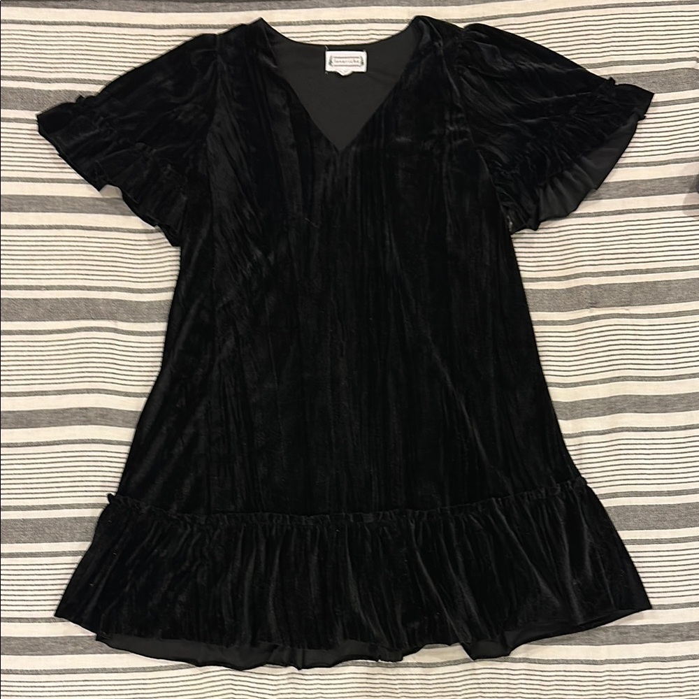 Black Velvet Mini Dress